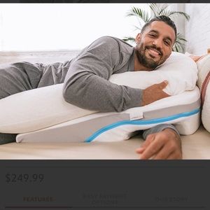 Side sleeper pillow set, 2 pieces, MedCline, top rated for shoulder relief